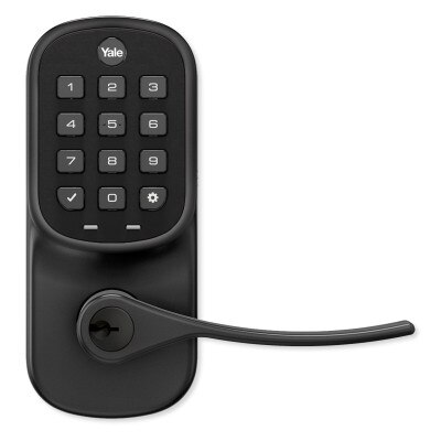 Yale Assure Lock Lever Pushbutton Keypad, Standalone, (No Smart Module), Black Suede